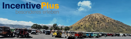 Eine Incentivereise mit Jeeps in einer Gebirgslandschaft